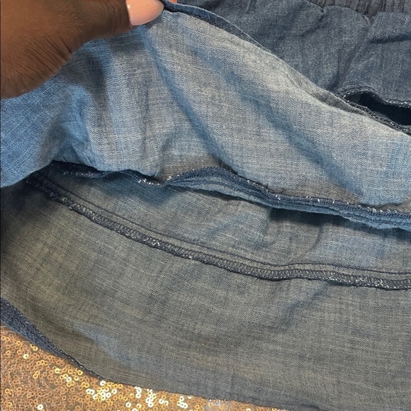 Denim Ruffle Skirt - Picture 4 of 5